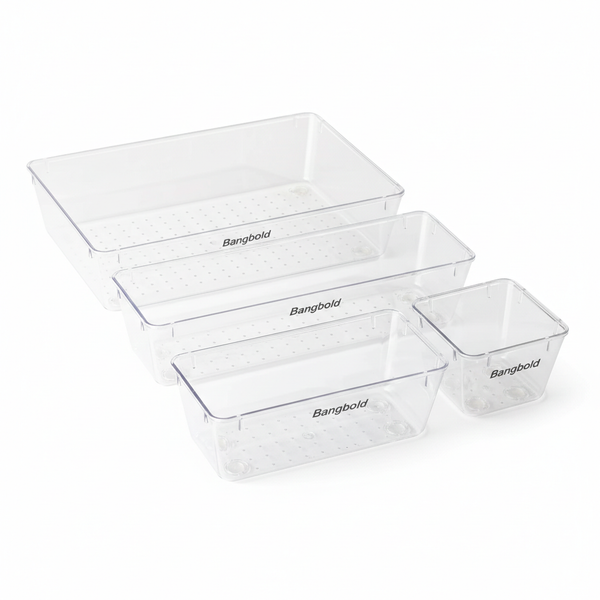 Clear Organizer Trays – Modular Storage Set