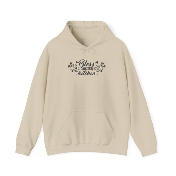 Bless This Kitchen Hoodie — Floral Home Cooking Sweatshirt