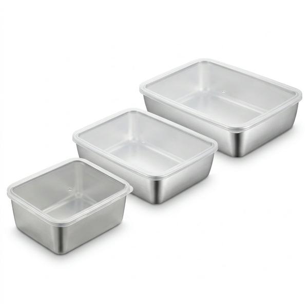 Stainless Steel Bento Tray – Reusable Food Organizer with Lid