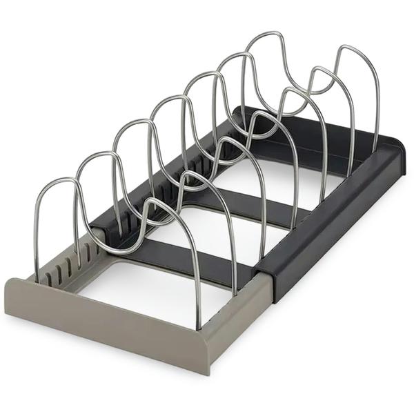 Expandable Kitchen Storage Rack – Stainless Steel Cabinet Organizer
